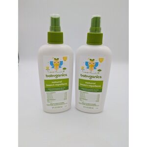 2pk Babyganics Natural Insect Repellent 8oz DEET-Free Plant Based Essential Oils
